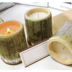Vela de bambú natural de la aromaterapia del buque
