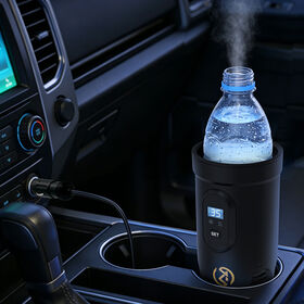 Gift Ready Smart 2 in 1 Cooling Heating Cup 12V DC 36W Thermoelectric Cooler Warmer Mug with Digital Display for Office Desktop Us