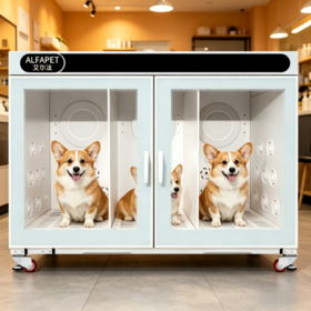 Sèche-chien UAMILEPET Grand Modèle, Armoire de Séchage pour Animaux de Compagnie à 3 Compartiments
