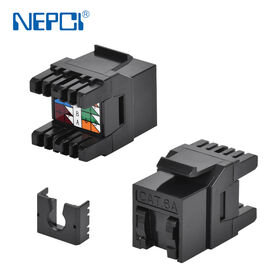 Novidades: Conector Keystone RJ45 Cat6A UTP 10Gbps com Obturador, Compatível com PoE+ para Data Center de Rede