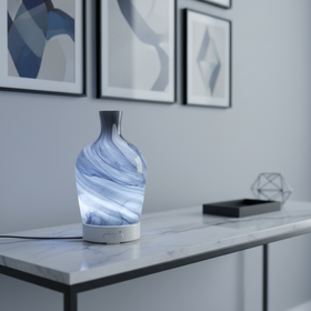 Humidificateur Diffuseur d'Arôme en Verre d'Usine avec Lumière LED 7 Couleurs, Diffuseur d'Huiles Essentielles Alimenté par USB pour le Bien-être et la Décoration de la Maison