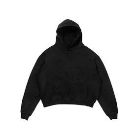 Sweat à Capuche Oversize Fluffy Coupe Boxy pour Homme, Hoodie Lourd en French Terry sans Cordon