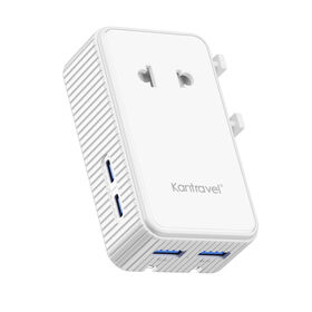 Adaptateur de Voyage Universel Kantravel Ultra-mince 2U+2C PD20W, Prise de Conversion Multi-pays avec Fusible à Réinitialisation Automatique