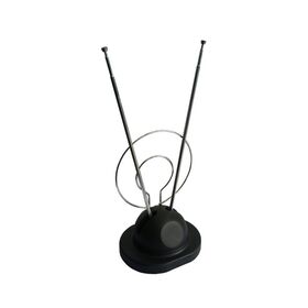 Antenne TV intérieure de haute qualité, cercle noir, FM VHF UHF, amplificateur d'antenne, vente chaude 2026