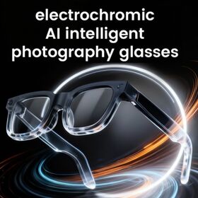 Electrochromic Smart Glasses, 8MP Camera Glasses, ChatGPT AI Glasses, Sports Photography Function, 32Gb Memory