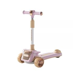 Klappbarer Kinder-Kick-Scooter, Kinder roller, 3-Rad, mit blinkenden Rad