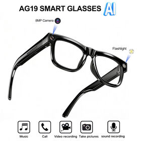 Gafas Inteligentes Baratas 2026 con Cámara WiFi, Toma de Fotos y Vídeo, Traducción IA ChatGPT, Música, Gafas de Sol Inteligentes para Hombres y Mujeres