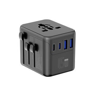 Cargador Universal Kantravel 45W GaN con PD 3.1 y Adaptador de Fusible Auto-Restablecible de 10A con 2U+2C para Carga Rápida Multidispositivo