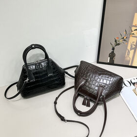 Großhandel Damen-Henkeltasche aus echtem Krokodil-Textil-Leder - Elegante Umhängetasche aus Leder für Damen