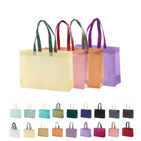 Bolsas de tela baratas al por mayor, bolsas de supermercado promocionales impresas personalizadas, bolsas de compra reciclables de tela no tejida de PP con logotipo