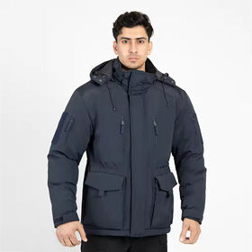 Jaket Puffer Musim Dingin Kustom Berkualitas Tinggi Pria, Jaket Tebal Kasual Tahan Angin Tahan Air