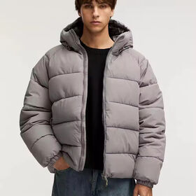 Jaket Puffer Musim Dingin Tebal Tahan Air Ramah Lingkungan Berkerudung Berkualitas Tinggi Grosir untuk Pria, Warna dan Logo Dapat Disesuaikan, Kasual Outdoor