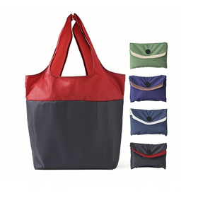 Poliéster reciclado impermeável ambientalmente amigável customizáveis cores &amp; logotipo promocional shopping bag portátil dobrável