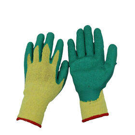 Cotton Thread Latex Crinkle Gloves Wear Resistant High Quality 10 Needle Work Gloves