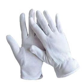 100% Cotton Breathable Soft Wrist Cuff Gloves