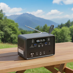 Estación de energía solar portátil lifePO4 al aire libre con radio fm Generador solar de respaldo de banco de energía de teléfono portátil móvil pequeño 100w