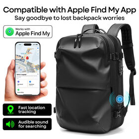 2026 Trending Waterproof Business Travel Outdoor Bag Work with Apple Find My Unisex Fits 17" Laptop Compressing Backpack