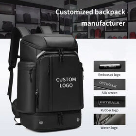 Custom Logo Outdoor Travel Bag Waterproof Gym Sport Football Basketball Backpack Men's Backpack with Shoe Compartment