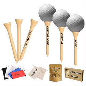 Classic Wooden Golf Tees Natural Eco-Friendly Durable 2 3/4 Inch Pack of 100 for Golf Practice