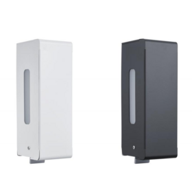 Distributeur de savon vertical mural grande capacité en acier inoxydable 304 pour salle de bain de toilette d'hôtel de luxe