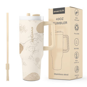 EVERICH 40oz antichoc isolé Tumbler anti-dérapant fond sans BPA pour les déplacements quotidiens