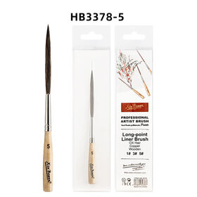 Xin Bowen Ox Hair Liner Brush 5.2cm Super Long Point Artist Brush with Aluminum Ferrule for Fine Detail Painting
