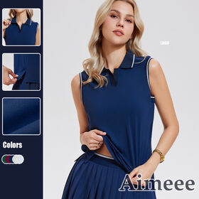 Camisas de Golf sin Mangas para Mujer, Ropa Deportiva Personalizable para Tenis y Running