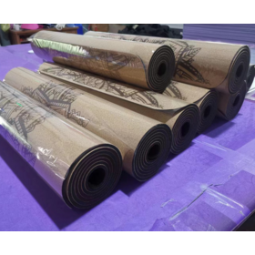 Wholesale cork TPE yoga mats, wide yoga mat for plank and meditation, picnic and beach mats with laser-engraved patterns