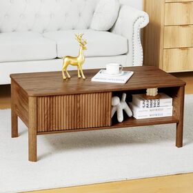 Muebles de sala de estar de madera durables Mesa de café Rectángulo de almacenamiento Mesas de café para el hogar