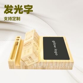 Creative Building Block Desk Calendar Bamboo Reusable DIY Monthly Planner Home Office Decor