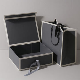 Free Sample Portable OEM Rectangle Ribbon Custom Cardboard Flat Pack Folding Box Packaging Magnetic Paper Foldable Gift Box