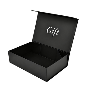 Boîtes en carton rigides de haute qualité Emballage en papier noir Coffrets cadeaux pour hommes Boîte de joint magnétique de luxe avec couvercle rabattable
