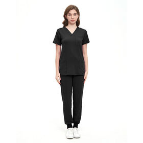 Conjunto de Uniformes Médicos Unisex, Transpirable, de Poliéster y Spandex para Uso Sanitario