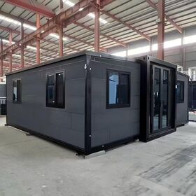 Foldable Expandable Prefab House, Quick-Install Mobile Integrated Shelter for Construction Site, Homestay and Emergency Use, Insul
