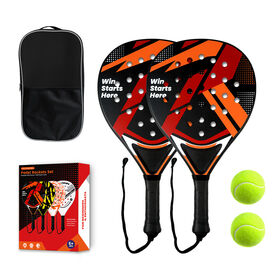 Conjunto de Raquetes de Padel para Iniciantes, Kit Inicial Leve com Bolsa e Bolas, Pronto para Jogar, Conjunto de Padel Recreativo Acessível