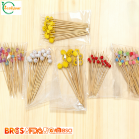 Espetos De Frutas De Bambu Descartáveis Biodegradáveis 100%, Varas Ecológicas Para Alimentos Seguros Para Frutas E Sobremesas, fabricante