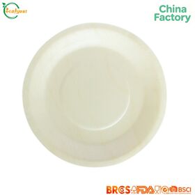 Assiette Ronde Jetable en Bois FSC 10" de Qualité Alimentaire