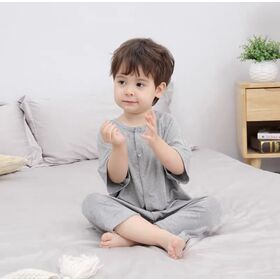 Sommer Lockerer, weicher Kinder-Jumpsuit, feuchtigkeitsableitend und schweißableitend, Hauskleidung