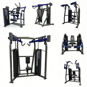 Komplettes kommerzielles Fitnessstudio-Ausstattung für Krafttraining, inklusive Brustpresse, Rudern und Beinpresse