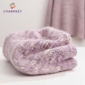 Grosir Benang Rajut Tangan Campuran Wol Alpaka Akrilik 1/4 NM Dicelup Fancy untuk Sweater Bayi Merajut dan Menenun