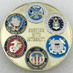 Benutzerdefinierte US Sammlermünze, Herausforderungsmünze für Marine/Armee/Luftwaffe/Marine Corps/Küstenwache/Handelsmarine