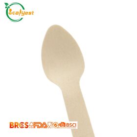 Desechable biodegradable ecológico-Cubiertos al aire libre amistosos al por mayor Camping utensilios de madera conjunto con cuchara de 160mm