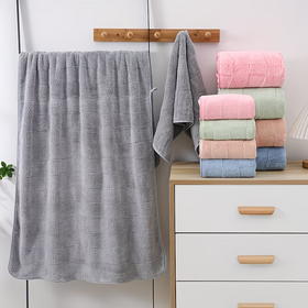 Ensemble de draps de bain et serviettes pour les mains surdimensionnés à carreaux, doux pour la peau, séchage rapide, pour SPA, Gym, Camping, Douche