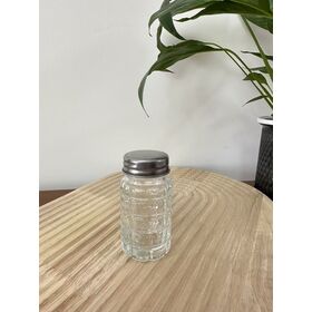 Wholesale 45ml Vintage Grid Pattern Glass Spice Jar for Home Restaurant