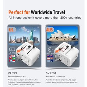 Enchufe mundial Adaptador de Viaje de Carga USB Multi Socket Diseño Portátil para Viajes de Negocios Mundial Accesorios de Viaje