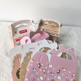 Boîtes Cadeaux en Papier Thème Nouveau Design avec Poignée pour Bonbons et Biscuits, Fournitures de Fête