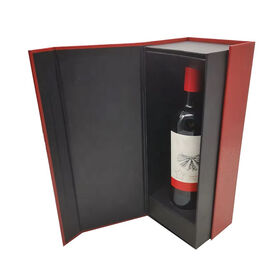 Caja de Regalo Magnética Personalizada de Vino Tinto de Alta Calidad para Botellas de Vino con Inserto - Modelo 2026