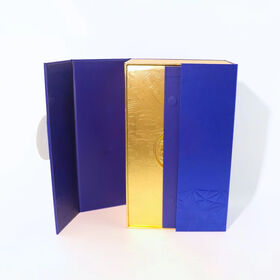 Factory price Designer Double Opening Magnetic Wine Gift Box Glossy Finish Custom Printed Log