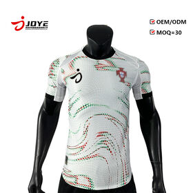 قميص كرة قدم حديث مطبوع مخطط ، قابل للتنفس ، خفيف الوزن ، سريع الجفاف ، قميص فريق مخصص بوليستر ٪