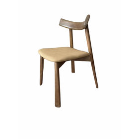 Modern Style Dining Chair with PU Leather Seat Nordic-French Inspired Wooden Chair Suitable for Home and Office Use